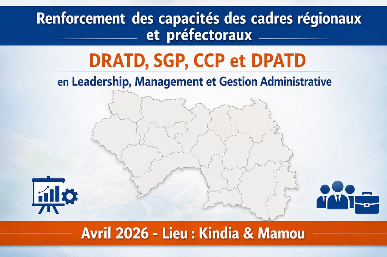 Renforcement des capacités des cadres régionaux et préfectoraux (DRATD, SGP, CCP et DPATD) en leader